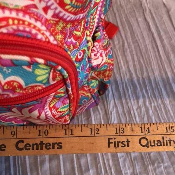 VERA BRADLEY Iconic Campus Floating Garden SZ XL triple zip canvas tropical - Picture 15 of 16